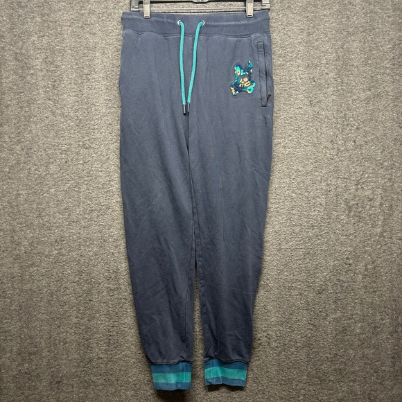 Psycho Bunny Men's Sweatpants Joggers Blue Graphic Cotton Lounge Activewear - Picture 1 of 8